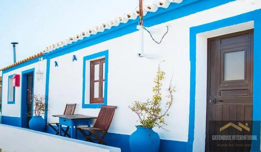 traditional Portuguese white washed house