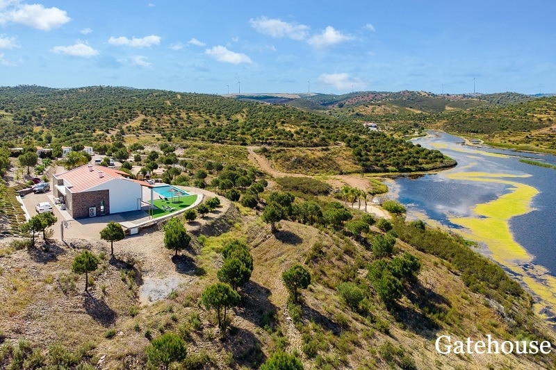Alentejo Portugal Farmhouse With Land & Lake For Sale