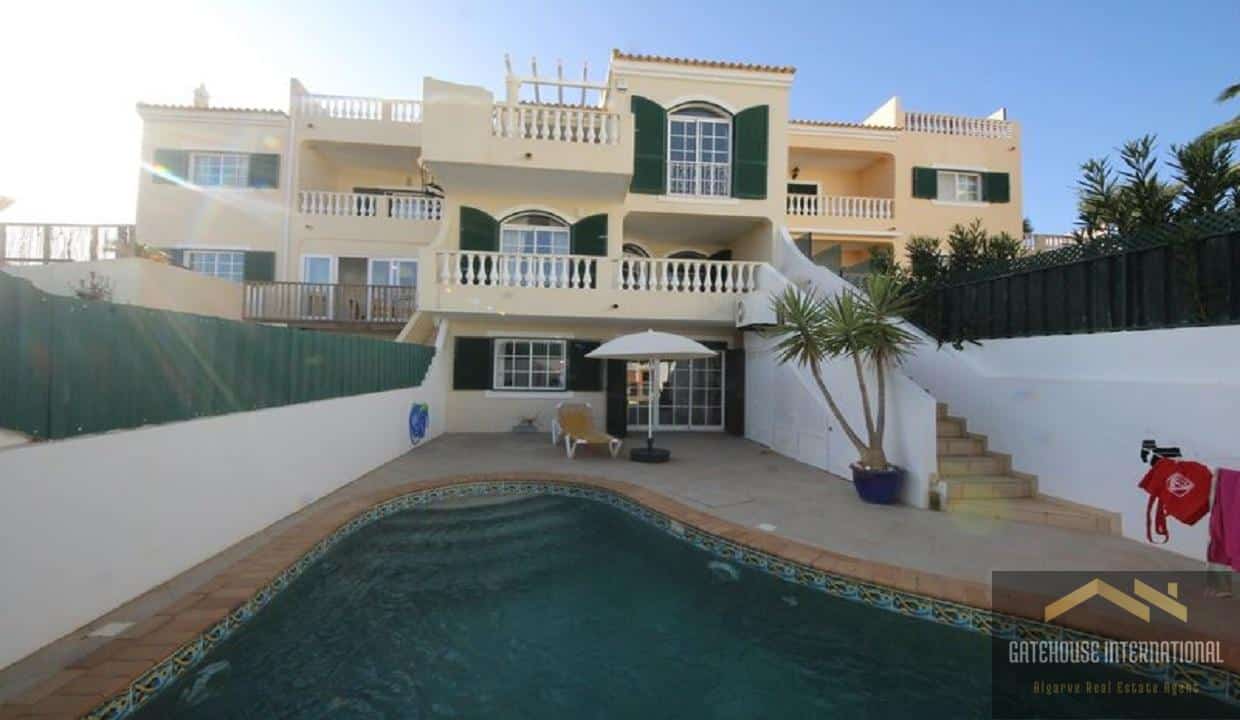Sea View 4 Bed Townhouse Plus Annexe & Pool In Luz Algarve
