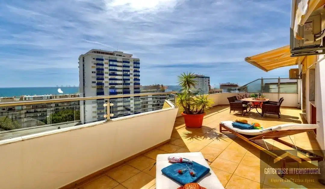 Top Floor Sea View 1 Bed Apartment In Quarteira Algarve65