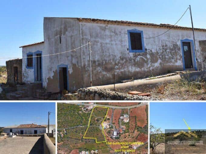 2 Bed Farmhouse For Renovation With 1.5 Hectares In Porches Algarve