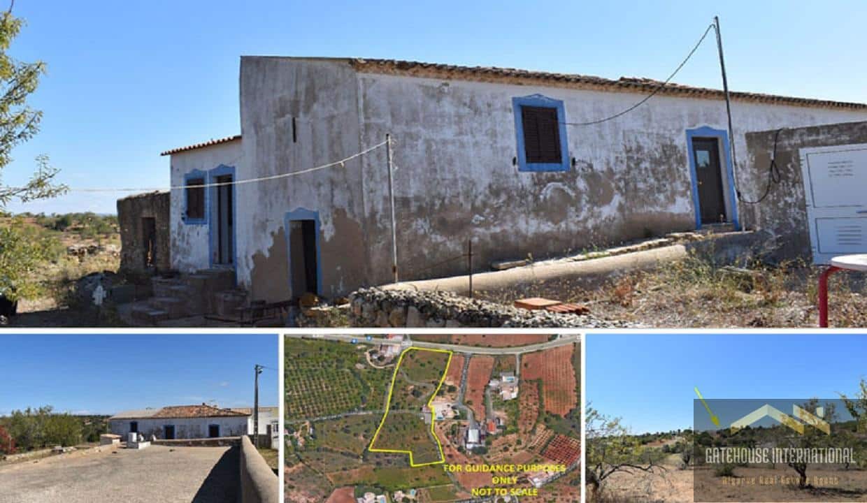 2 Bed Farmhouse For Renovation With 1.5 Hectares In Porches Algarve