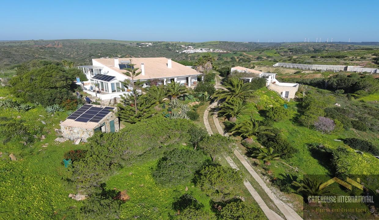 Sea View 7 Bed Farmhouse With Land In Raposeira West Algarve878