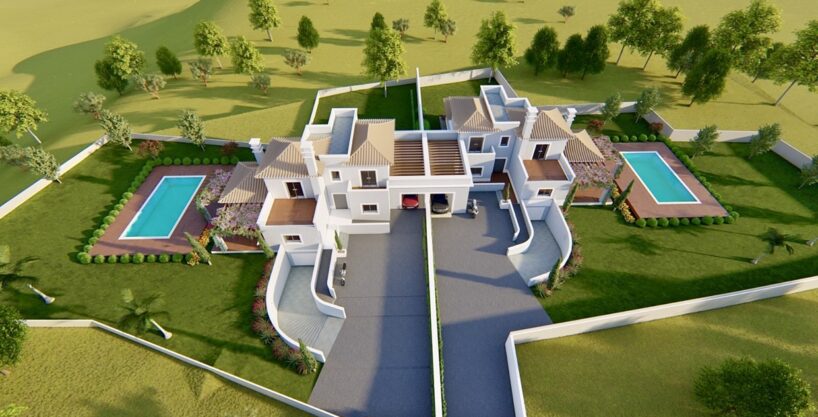 Land to build 2 villas in Sao Clemente, Loule, Algarve 1